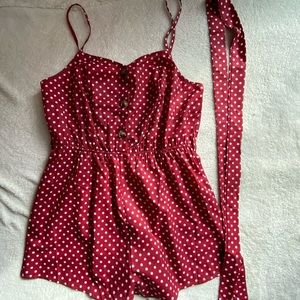 SHEIN Red Romper